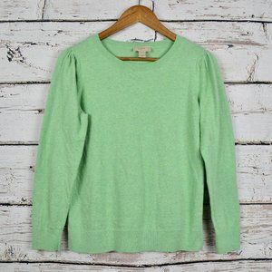 LOFT Mint Green Pouf Sleeve Women's Sweater EUC